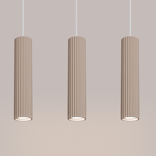 Lampe suspendue Elaen 3L taupe