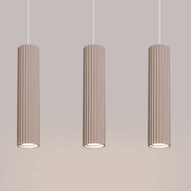 Lampe suspendue Elaen 3L taupe