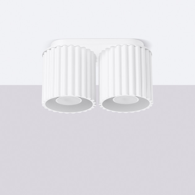 Plafonnier AURA 2 blanc GU10