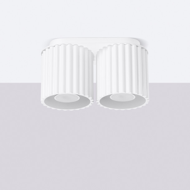 Plafonnier AURA 2 blanc GU10