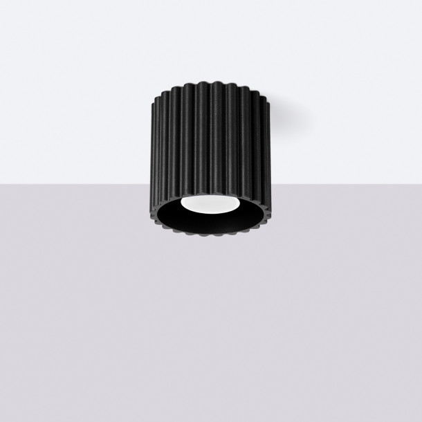 Plafonnier AURA 1 noir GU10