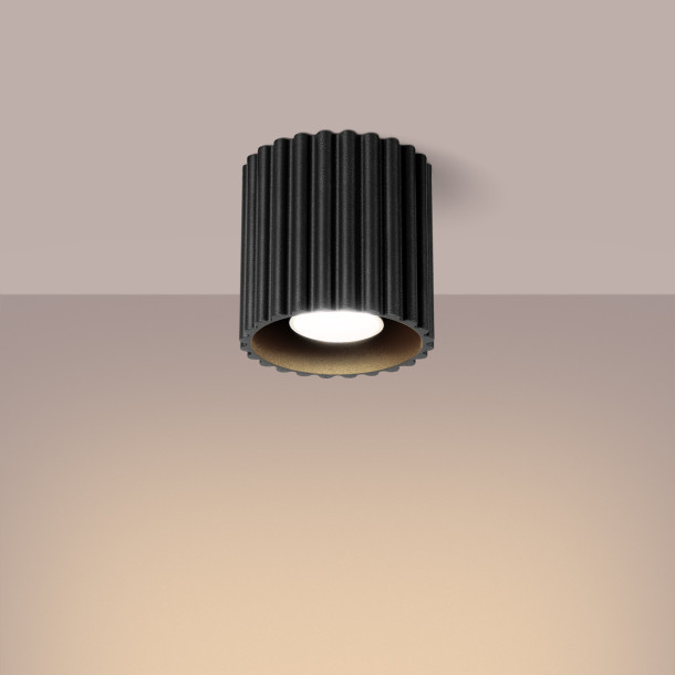 Plafonnier AURA 1 noir GU10