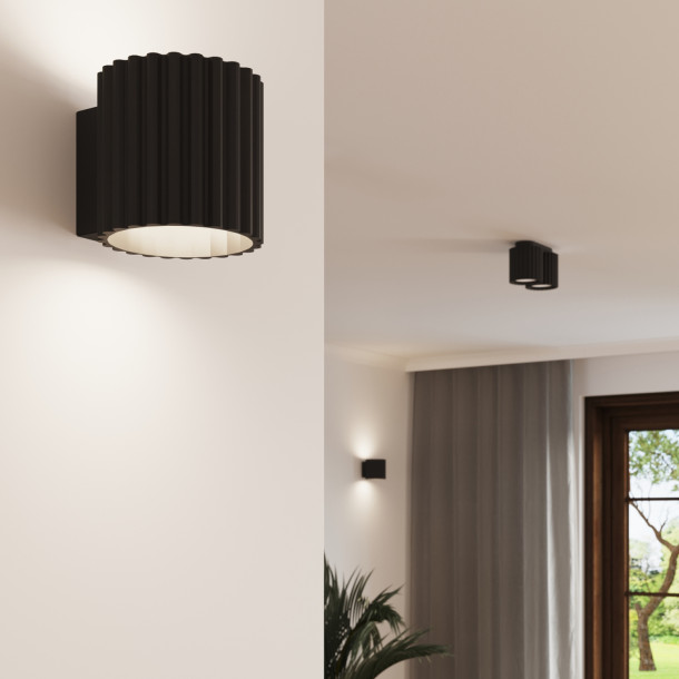 Plafonnier AURA 1 noir GU10