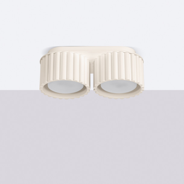 Plafonnier AURA 2 beige Gx53