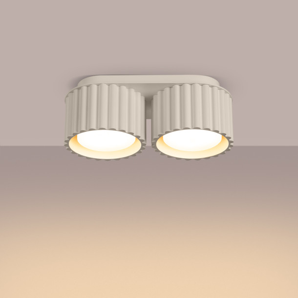 Plafonnier AURA 2 beige Gx53
