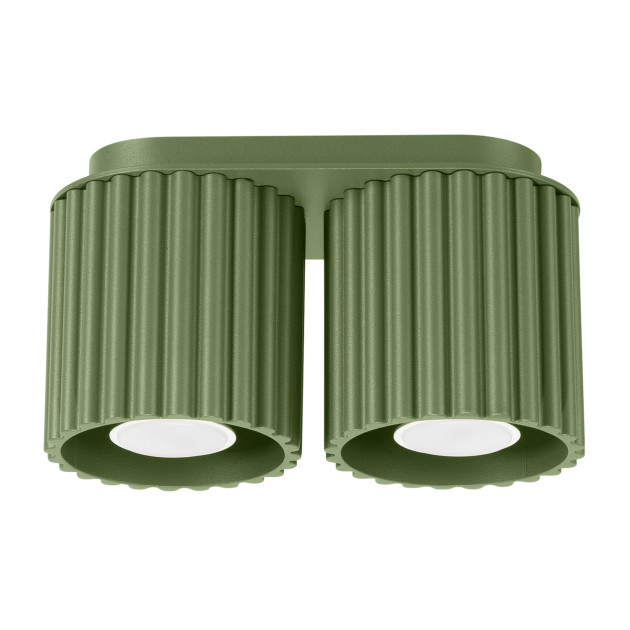 Plafonnier AURA 2 vert olive GU10