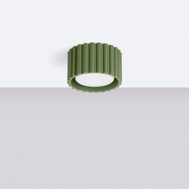Plafonnier AURA 1 vert olive Gx53