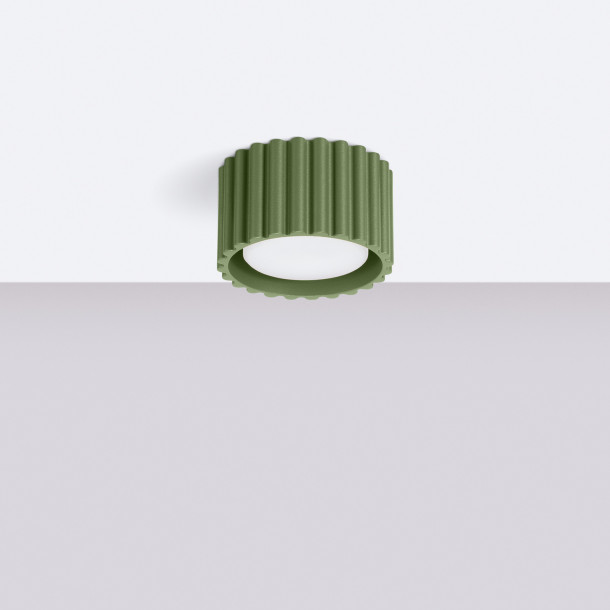 Plafonnier AURA 1 vert olive Gx53