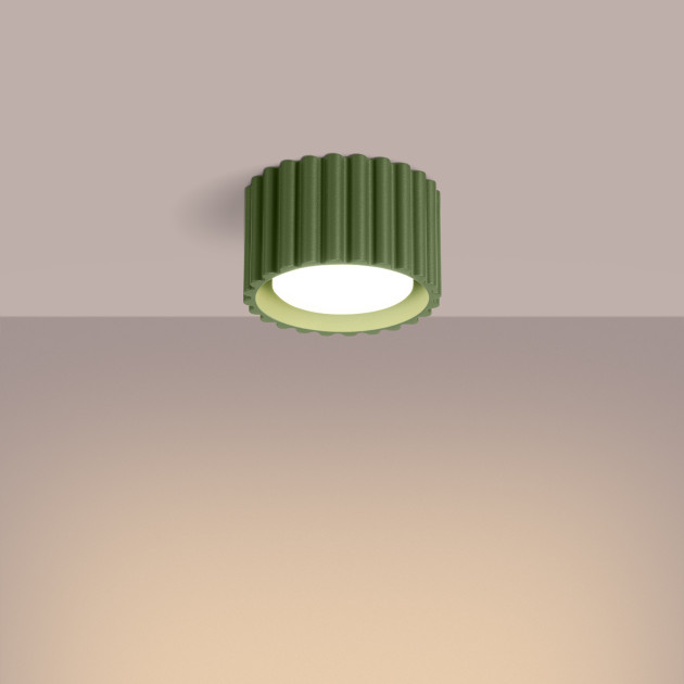 Plafonnier AURA 1 vert olive Gx53