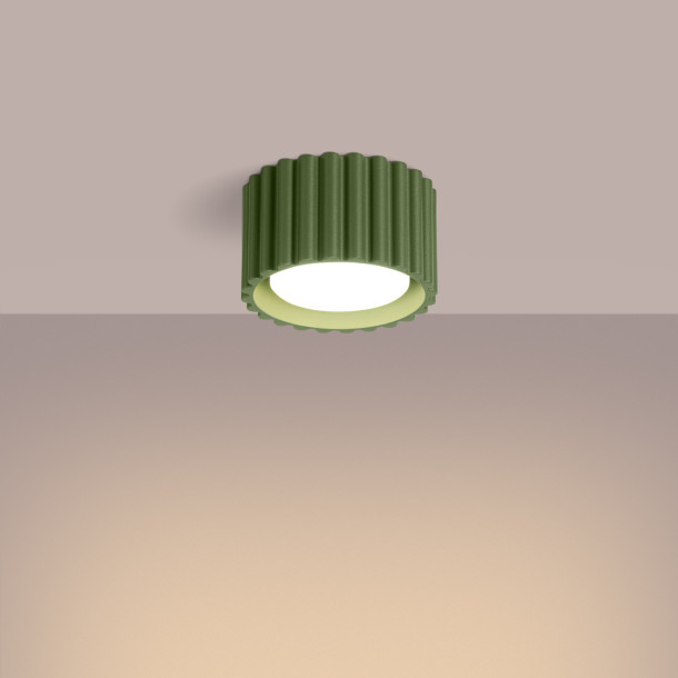 Plafonnier AURA 1 vert olive Gx53