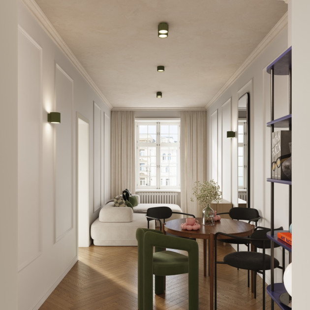 Plafonnier AURA 1 vert olive Gx53