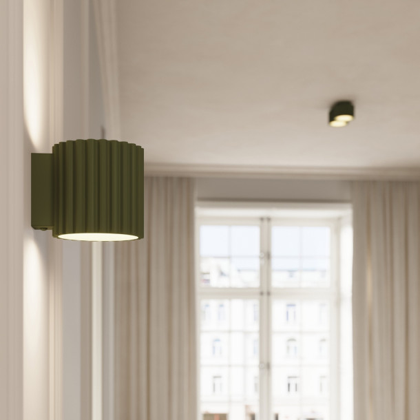 Plafonnier AURA 1 vert olive Gx53