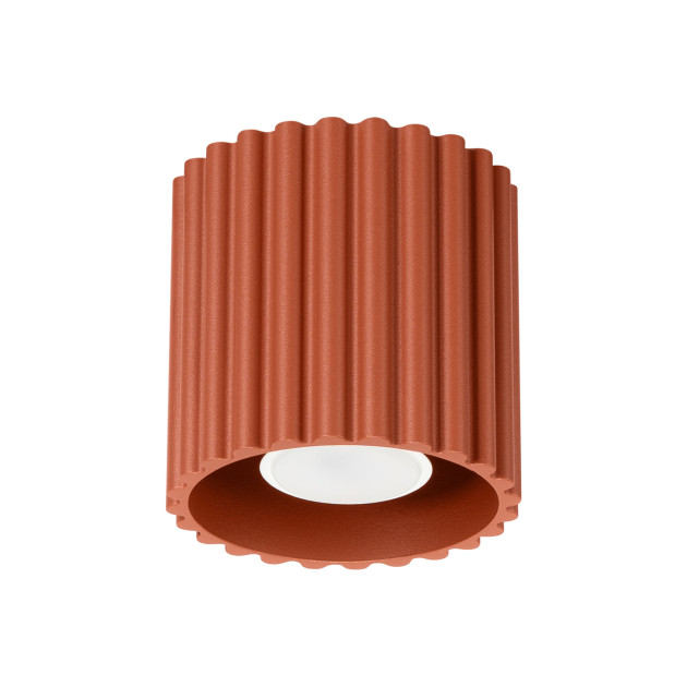 Plafonnier AURA 1 rouge ochra GU10