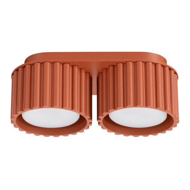 Plafonnier AURA 2 rouge ochra Gx53