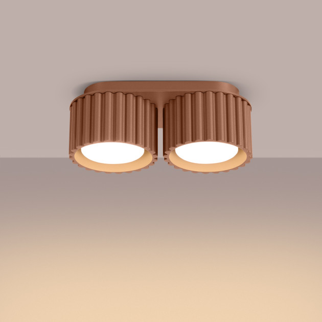 Plafonnier AURA 2 moka Gx53