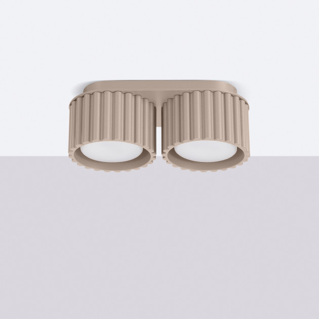 Plafonnier AURA 2 taupe Gx53