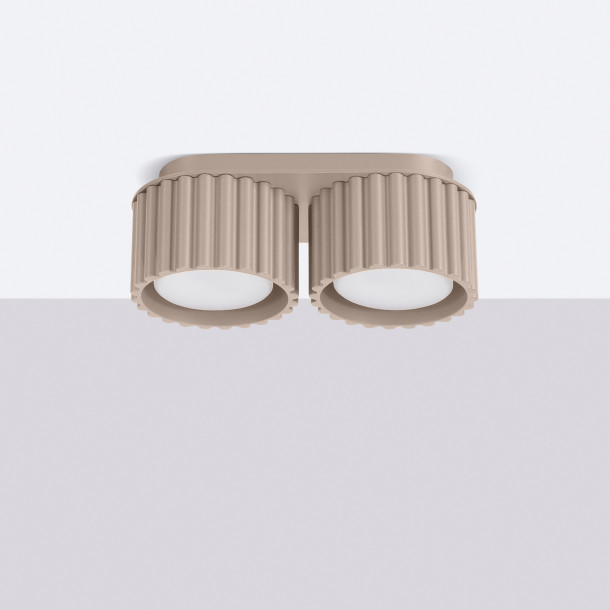 Plafonnier AURA 2 taupe Gx53