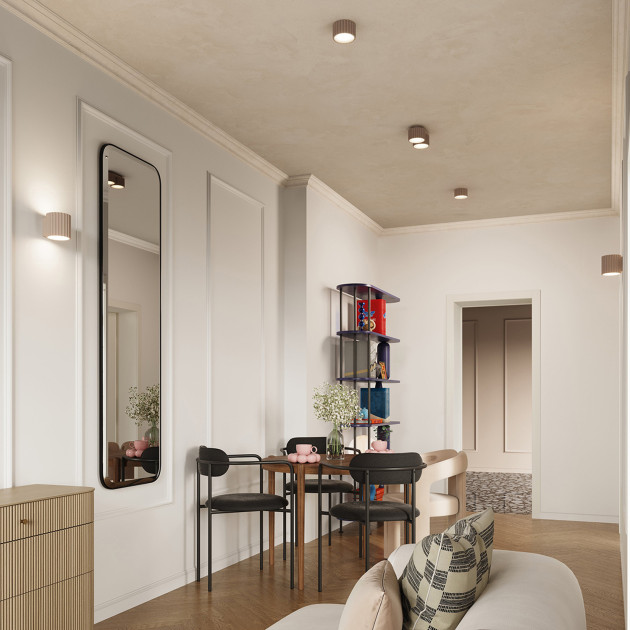 Plafonnier AURA 2 taupe Gx53