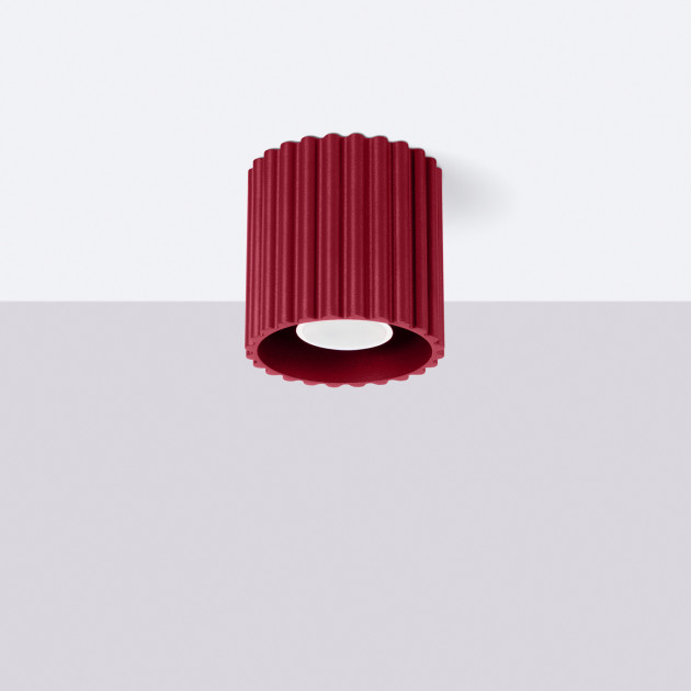 Plafonnier AURA 1 bordeaux GU10