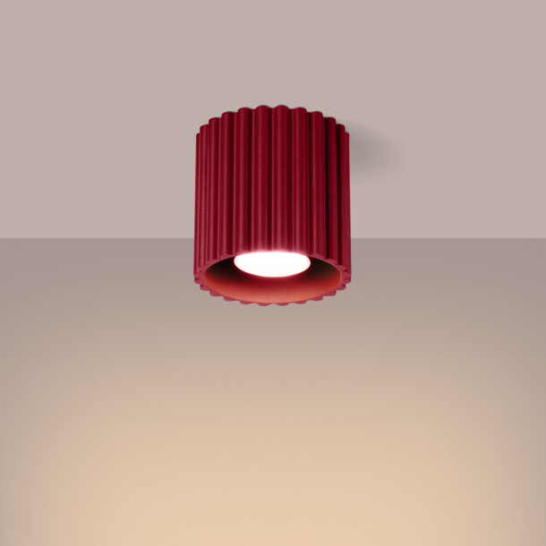Plafonnier AURA 1 bordeaux GU10