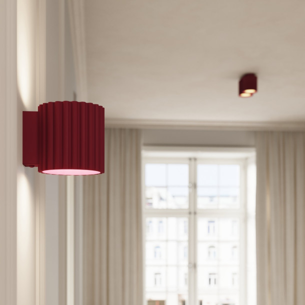Plafonnier AURA 1 bordeaux GU10