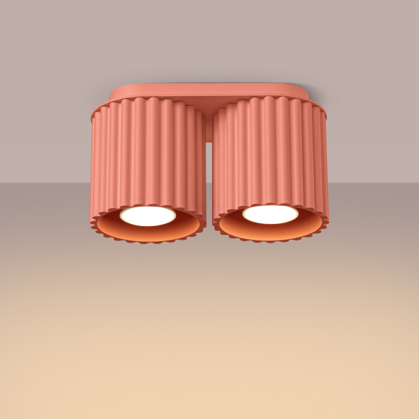 Plafonnier AURA 2 peach GU10