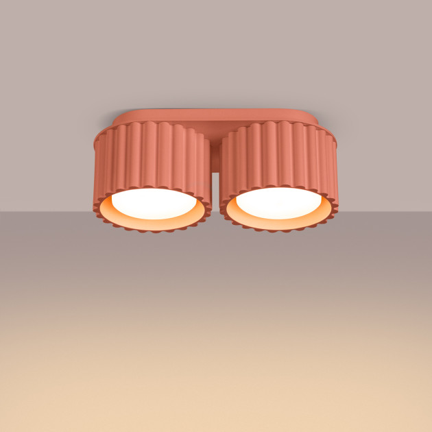 Plafonnier AURA 2 peach Gx53