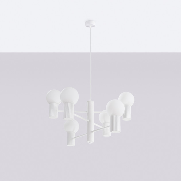 Lustre HALO 6 blanc