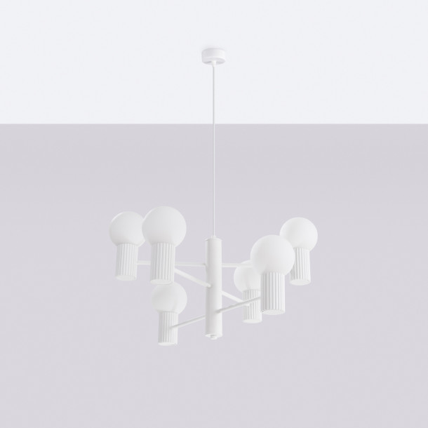 Lustre HALO 6 blanc