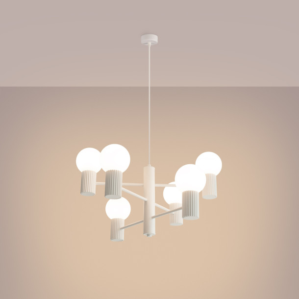 Lustre HALO 6 blanc