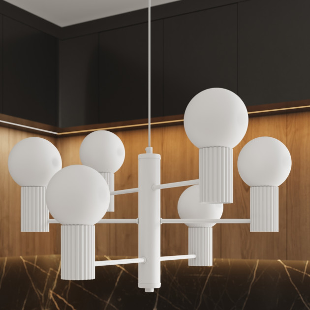 Lustre HALO 6 blanc