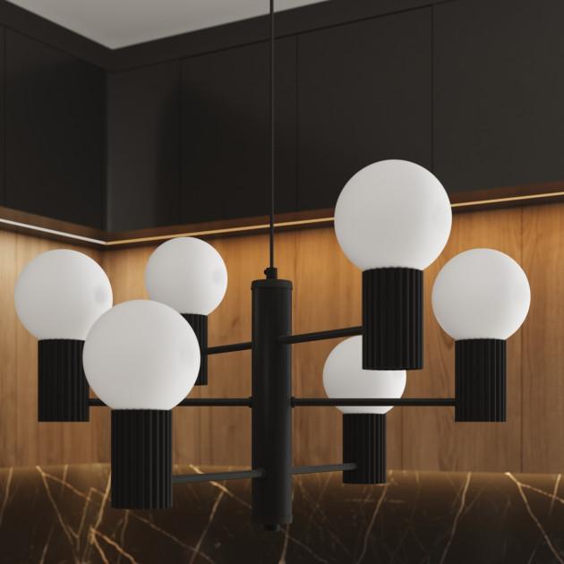 Lustre HALO 6 noir