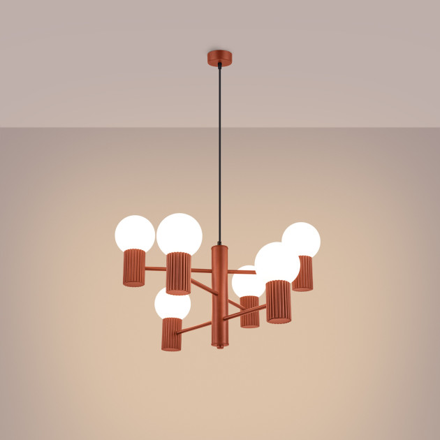Lustre HALO 6 rouge ochra