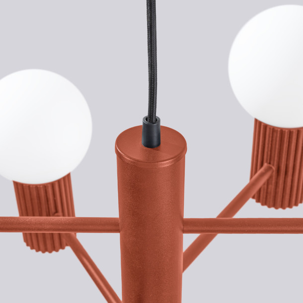 Lustre HALO 6 rouge ochra