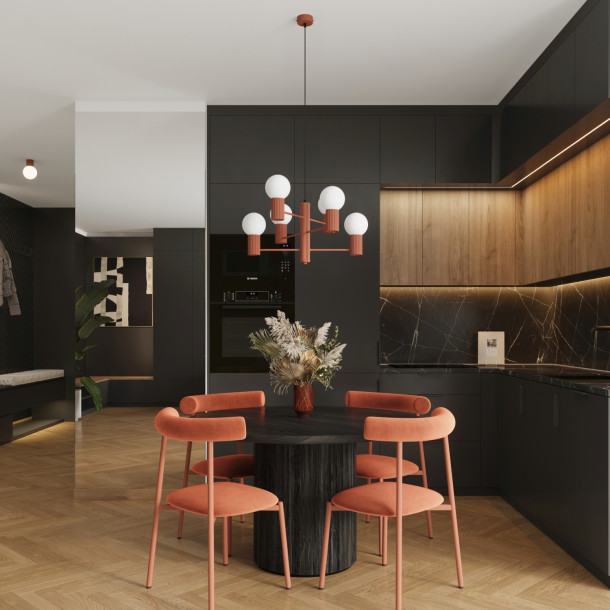 Lustre HALO 6 rouge ochra