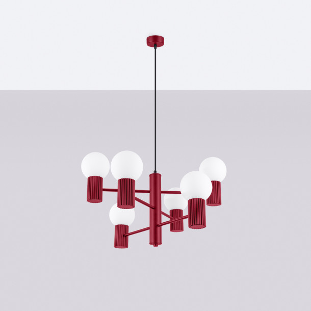 Lustre HALO 6 bordeaux