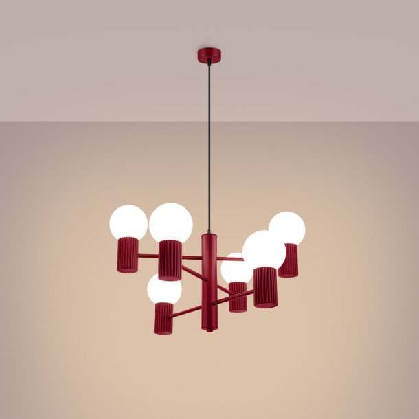 Lustre HALO 6 bordeaux