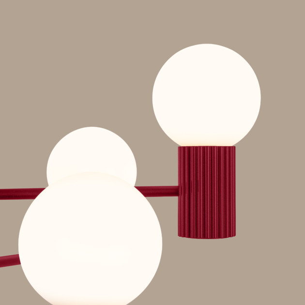 Lustre HALO 6 bordeaux