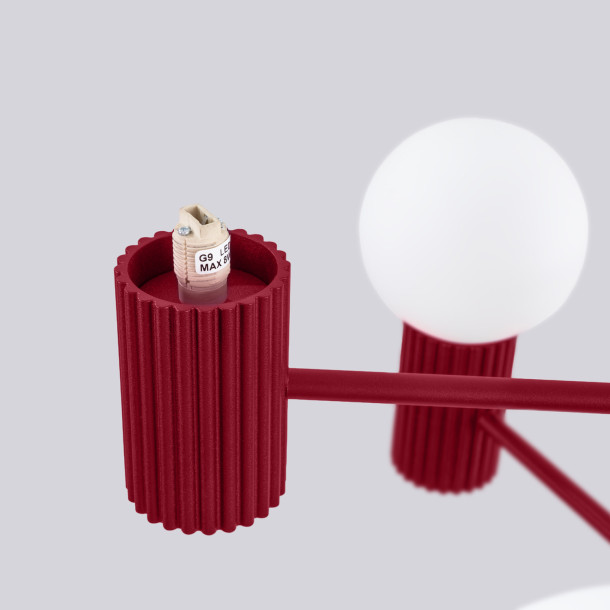 Lustre HALO 6 bordeaux