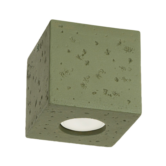 Plafonnier Elyaaeys béton vert olive