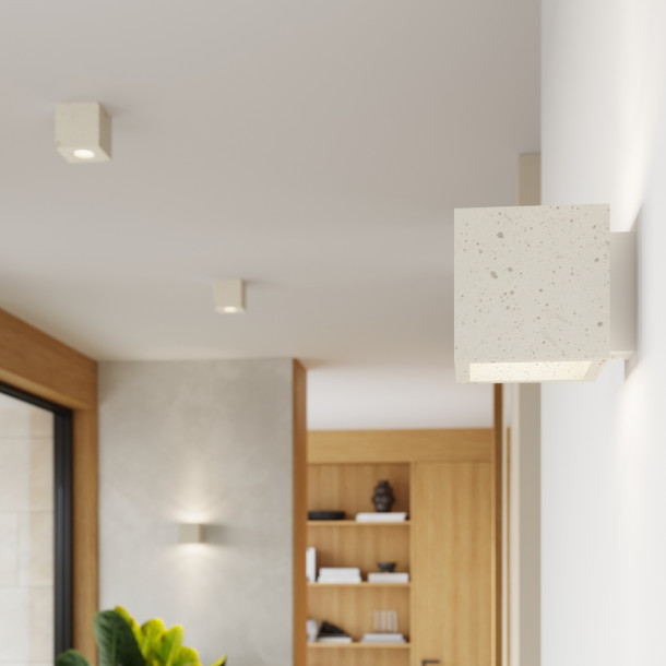 Plafonnier Elyaaeys béton beige