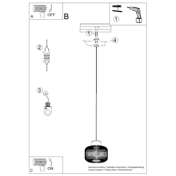 Lampe suspendue GABBIA 55