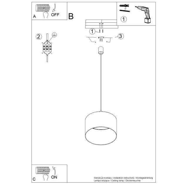 Lampe pendante NEVIA bordeaux