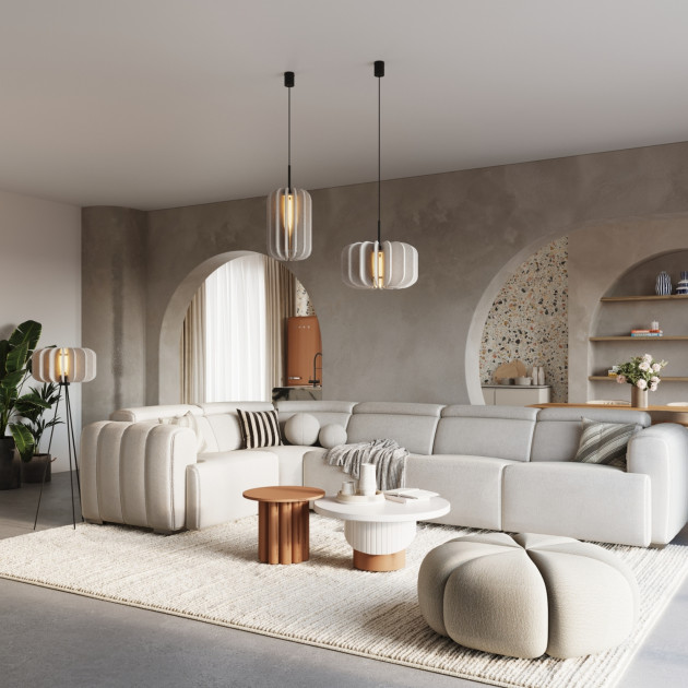 Lampe suspendue MULA 27 beige