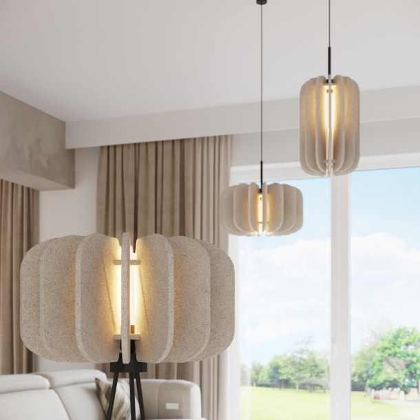 Lampe suspendue MULA 27 beige