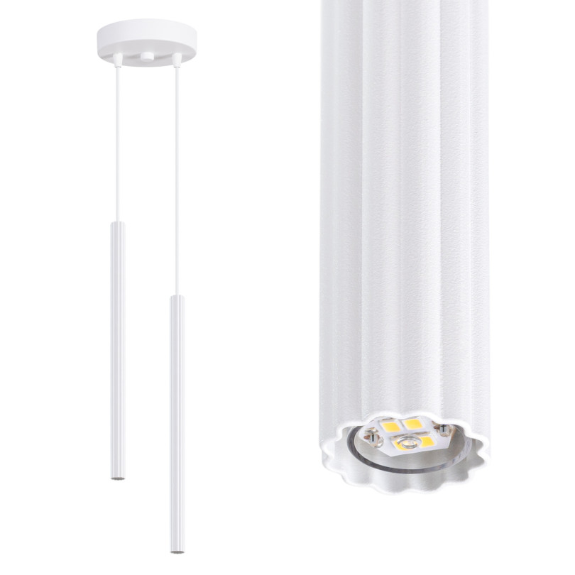 Lampe suspendue Aureyra 2P blanc