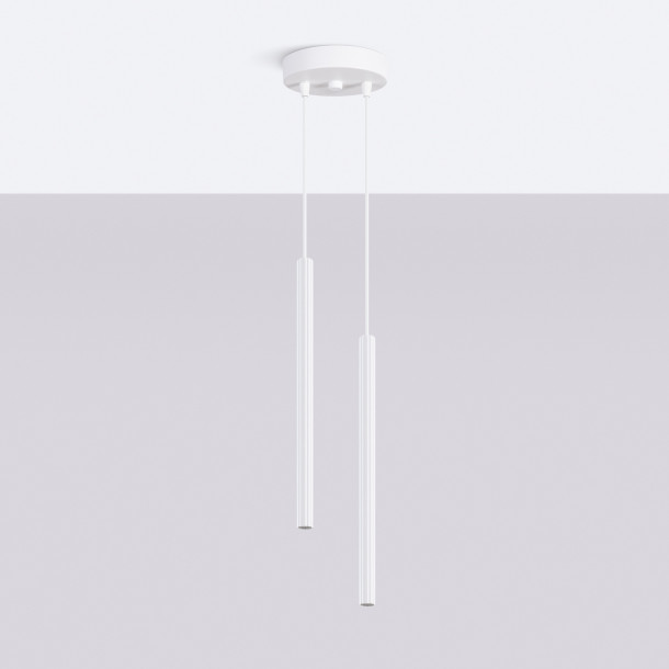 Lampe suspendue Aureyra 2P blanc