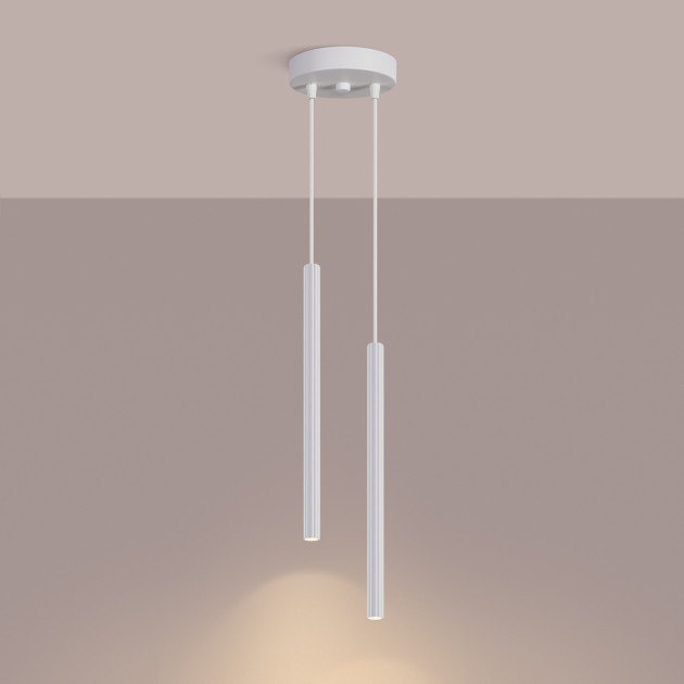 Lampe suspendue Aureyra 2P blanc