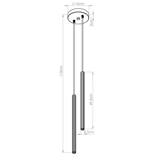 Lampe suspendue Aureyra 2P blanc