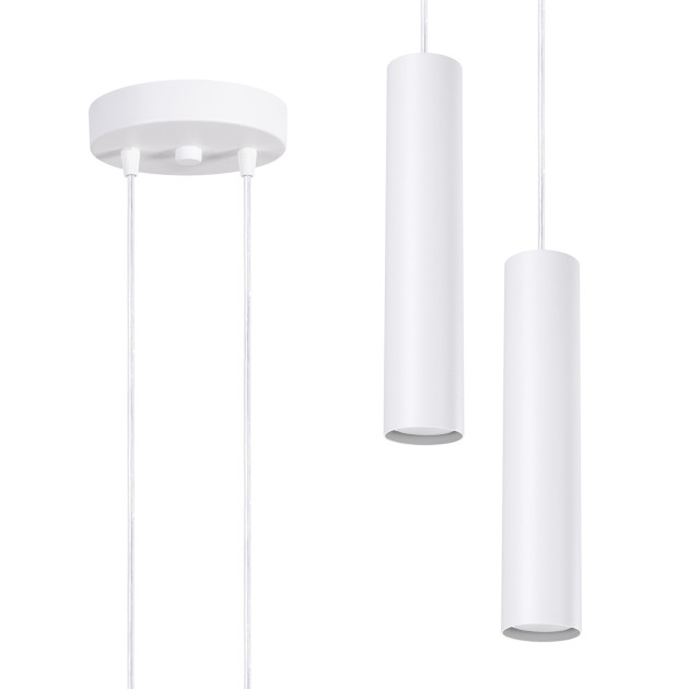 Lampe suspendue Noraaena 2P blanc